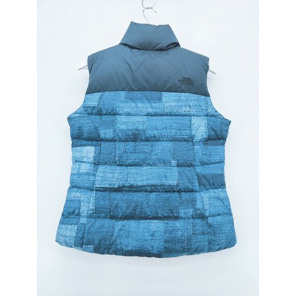 The North Face 700 Women's Blue Goose Down Full Zip Up Puffer Vest Size M - Picture 2 of 12